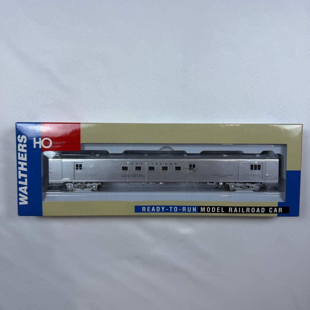 Walthers AC&F Baggage-Mail Rock Island HO Scale Silver Train Car 932-6909